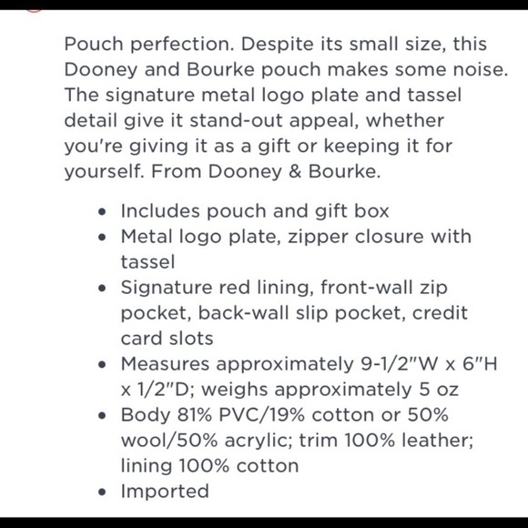 NWT Dooney & Bourke Carrington Pouch Buffalo Plaid Red - Picture 7 of 9